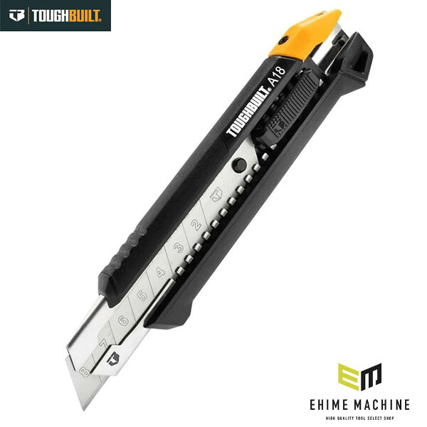 日本正規品 タフビルト スナップオフ カッターナイフ 18mm オートロック ステンレスボディ 刃折り機能 ランヤード穴 (TB-H4-13-A18)(840353703421) TOUGH BUILT