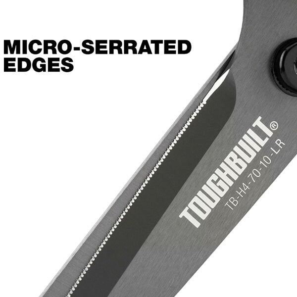 日本正規品 タフビルト オープンハンドルシザー マイクロ鋸歯 バネアシスト チタンコート刃 スライドロック (TB-H4-70-10-LR)(840353700154) TOUGH BUILT