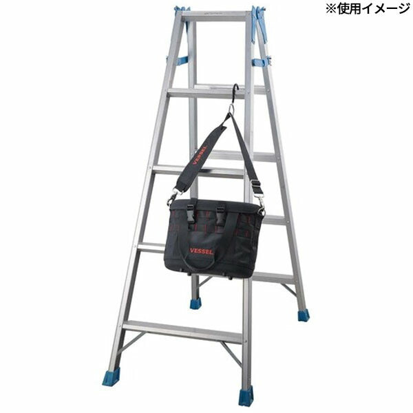 ベッセル タフフィットバケツ M 蓋つき 収納可能重量6kg 工具収納バケツ 自立型 インナー ショルダーベルト フック付 (TBK-300F) (4907587041197) VESSEL