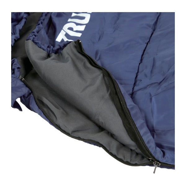 TRUSCO マミー型寝袋 シュラフ ネイビー 適合温度0~10℃ 中空綿 スタッフバッグ付 (TN230NV)(4550414294206) トラスコ中山