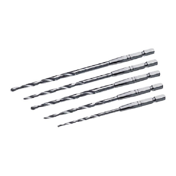TOP 六角シャンク鉄工ドリルセット 5本組 3.2~5.0mm 鉄工 穴あけ (ETD-3250)(4975180886613)トップ工業