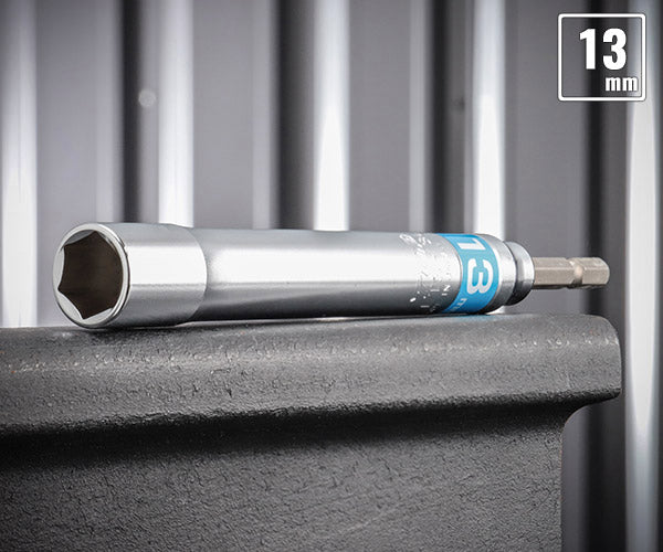 TOP 電動ドリル用強軸ソケットロングタイプ(40V対応) ETS-13L サイズ13mm 六角シャンク6.35mm トップ工業 耐久性5倍以上