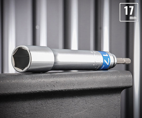 TOP 電動ドリル用強軸ソケットロングタイプ(40V対応) ETS-17L サイズ17mm 六角シャンク6.35mm トップ工業 耐久性5倍以上