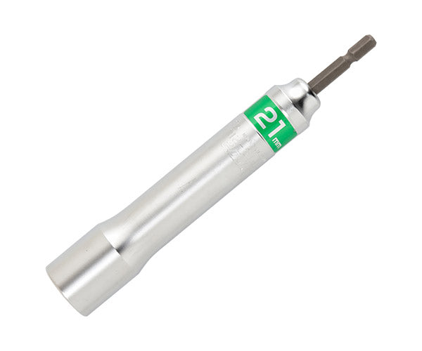 TOP 電動ドリル用強軸ソケットロングタイプ(40V対応) ETS-21L サイズ21mm 六角シャンク6.35mm トップ工業 耐久性5倍以上