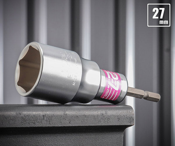 TOP 電動ドリル用強軸ソケット 27mm 40V対応 ETS-27 トップ工業 工具 六角 6角 電動工具 ドリルドライバー 高耐久