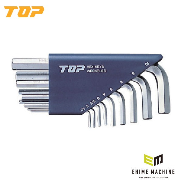TOP 六角棒レンチスタンダードタイプセット 9本組 (HES-9000)(4975180943903)トップ工業