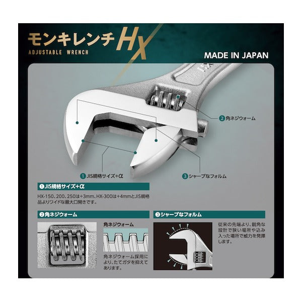 TOP モンキレンチ モンキーレンチ (HX-600)(4975180108715)トップ工業