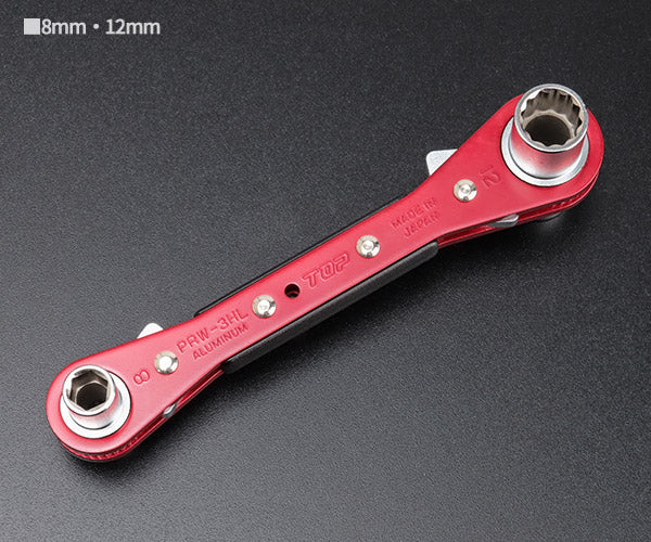 TOP ラチェットレンチ ハイラッチ 8x10・12x13mm PRW-3HL アルミ合金仕様 トップ工業 板ラチェットレンチ ラチェットハンドル