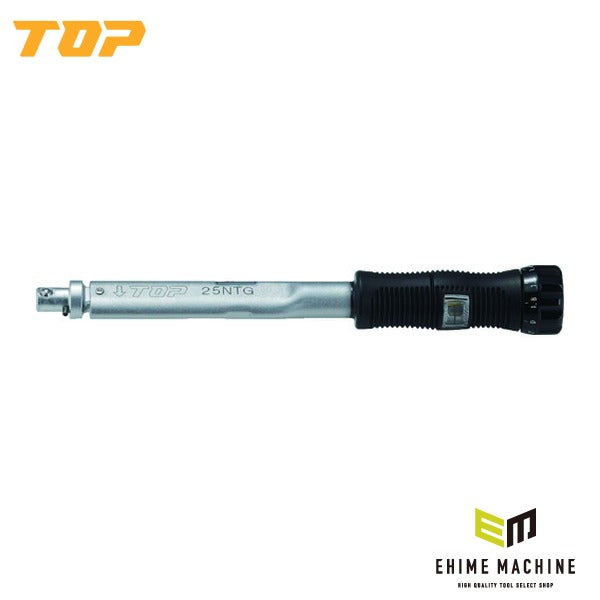 TOP グリップ付プリセット形トルクハンドル 調整範囲5~25N・m ヘッド交換式 (T-25NTG)(4975180376176)トップ工業