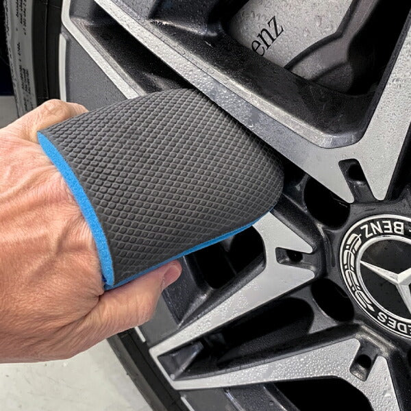 TRYPAD フィンガースポンジ TRYPAD-F-S グリッド形状の特殊ラバーを加工したフィンガーサイズスポンジ アルミホイールやボディ細部に