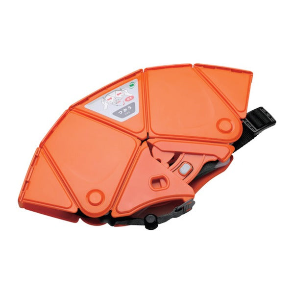 ミドリ安全 防災用折りたたみヘルメット フラットメット2 TSC-10N オレンジ 厚さ3.3cm 国家検定合格品 日本製 (TSC-10N-OR)(4548890471167) MIDORI ANZEN