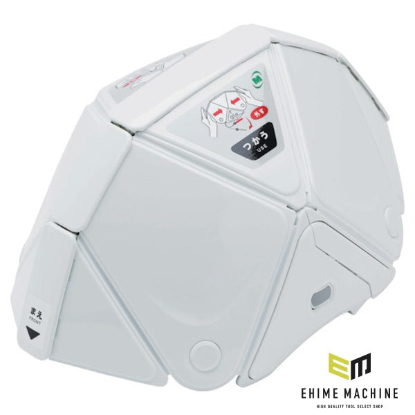 ミドリ安全 防災用折りたたみヘルメット フラットメット2 TSC-10N ホワイト 厚さ3.3cm 国家検定合格品 日本製 (TSC-10N-W)(4548890471150) MIDORI ANZEN