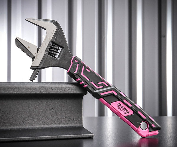 エンジニア ハイブリッドモンキー 222mm ピンク TWM-13P (4989833063603) ENGINEER モンキー&パイプ兼用 ネジレスQ搭載 スリムグリップ