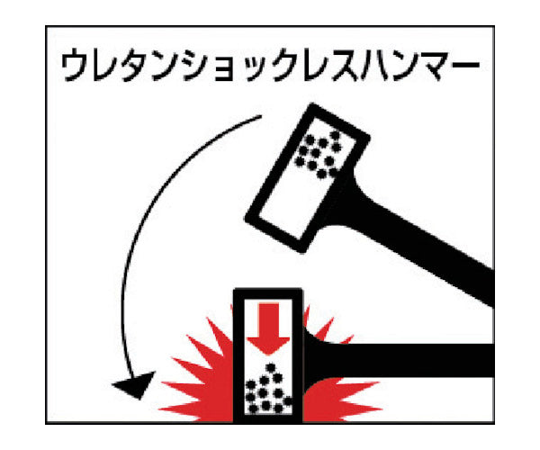 TONE ウレタンショックレスハンマー 1.0ポンド (UH-10)(4953488012590) トネ