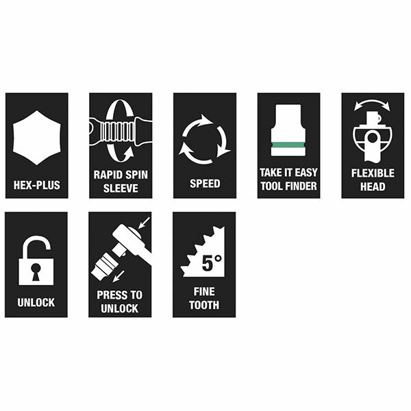 日本正規品 ヴェラ 1/2DR ソケットレンチセット(ZYKLOP) (003647)(4013288121202) ベラ Wera