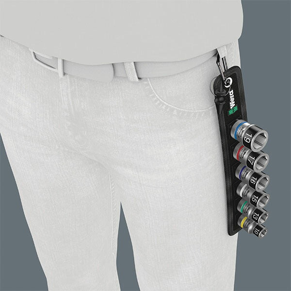 日本正規品 ヴェラ ソケットレンチセット 1/2SQ HEX10-19mm レール (003995)(4013288204400) ベラ Wera