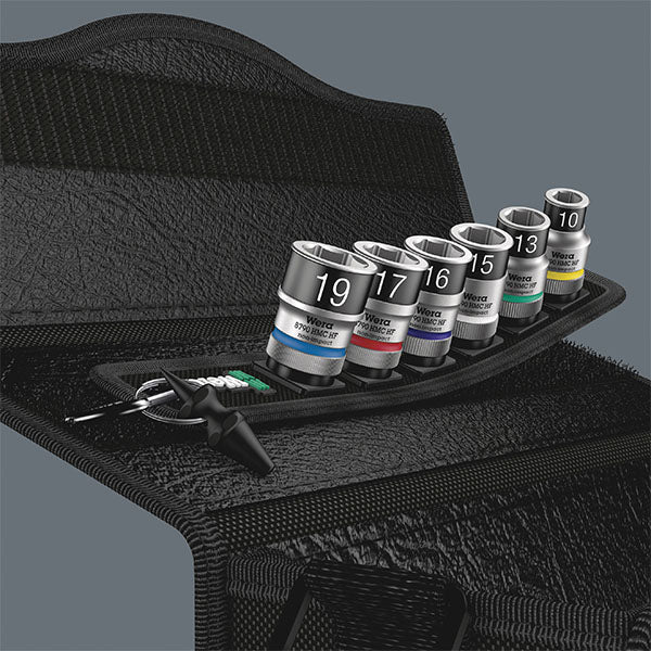 日本正規品 ヴェラ ソケットレンチセット 1/2SQ HEX10-19mm レール (003995)(4013288204400) ベラ Wera