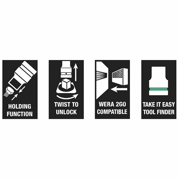 日本正規品 ヴェラ ソケットレンチセット 1/2SQ HEX10-19mm レール (003995)(4013288204400) ベラ Wera