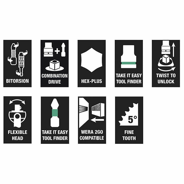 日本正規品 ヴェラ ポケットツールセット(インチ)(ZYKLOP) (004283)(4013288223067) ベラ Wera