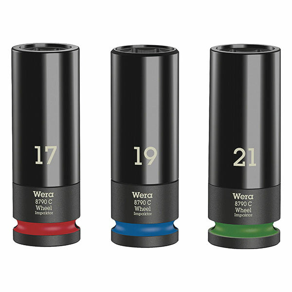 日本正規品 ヴェラ 3本組ホイールナットソケットセット HEX17 19 21mm (004595)(4013288210760) ベラ Wera