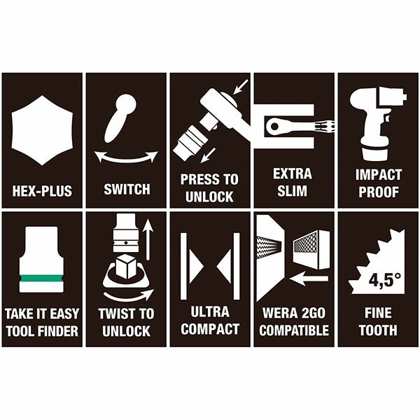 日本正規品 ヴェラ 3/8SQ コンフォートラチェットセット 16PCS (005530)(4013288227980) ベラ Wera