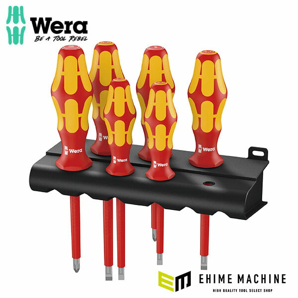 日本正規品 ヴェラ 6本組絶縁ドライバーセット + - ラック付 (006145)(4013288027887) ベラ Wera