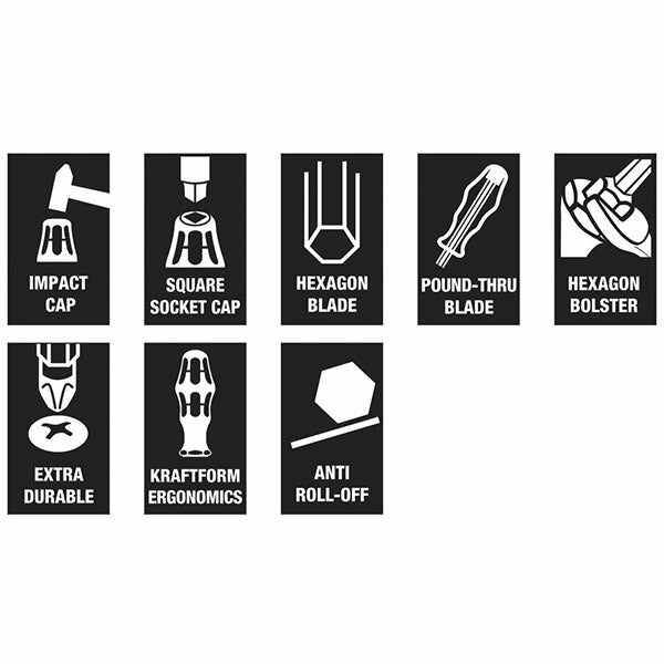 日本正規品 ヴェラ 6本組チゼルドライバーセット (+ -) (018283)(4013288134479) ベラ Wera