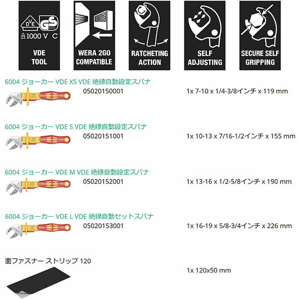 日本正規品 ヴェラ 4本組絶縁JOKERセット ツールロール入 (020170)(4013288221803) ベラ Wera