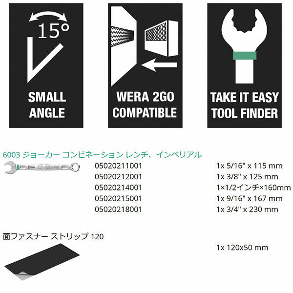 日本正規品 ヴェラ 5本組JOKERコンビネーションセット インチ (020240)(4013288214188) ベラ Wera
