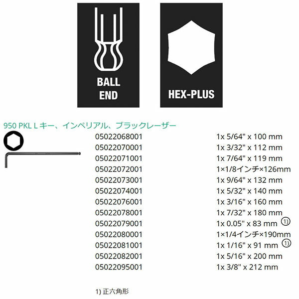 日本正規品 ヴェラ 0.05-3/8/13本組 (Hex-Plus)キーレンチ (021721)(4013288221315) ベラ Wera