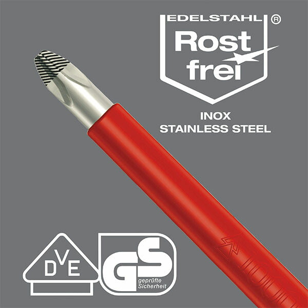 日本正規品 ヴェラ PZ1x 80mm (Poz)ドライバー(絶縁/ステン) (022740)(4013288183941) ベラ Wera