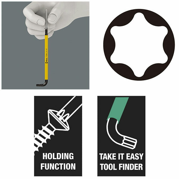 日本正規品 ヴェラ T15x 90mm (Torx) キーレンチ(ホールド仕様) (024173)(4013288185266) ベラ Wera