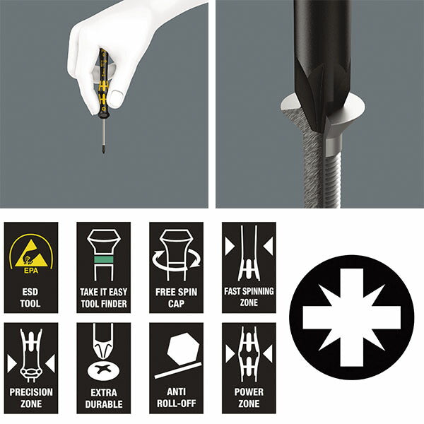 日本正規品 ヴェラ PZ1x80mm (Pozi)ドライバー(精密/ESD) (030116)(4013288039156) ベラ Wera