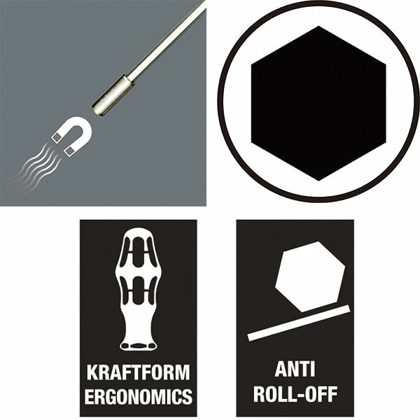 日本正規品 ヴェラ 1/4Hex/232mmドライバーハンドル (051205)(4013288012272) ベラ Wera