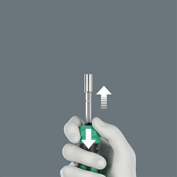 日本正規品 Wera ラチェット式ドライバービットセット ポーチ入 6.35mm(1/4) ビット6本収納 (051520)(4013288234049) ヴェラ ベラ