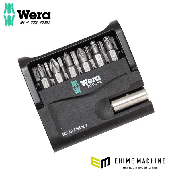 日本正規品 Wera 057424 BC 12 Metal 1 ビットセットホルダー付 12点セット 電動工具に取り付け可能なビットホルダー