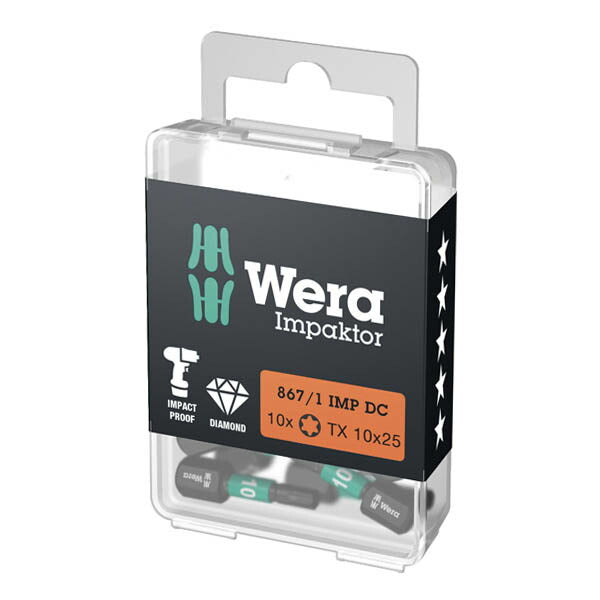 日本正規品 ヴェラ T10x25mm ドライバービット(インパクト用) (057628)(4013288178688) ベラ Wera