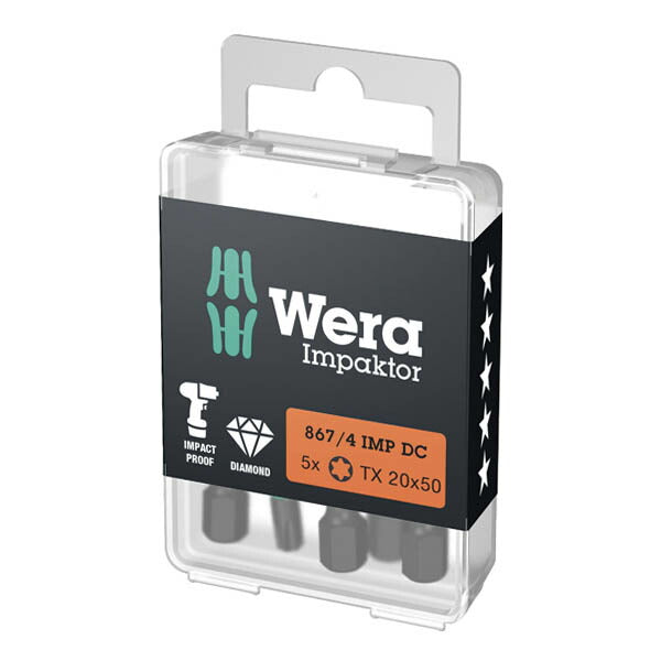 日本正規品 ヴェラ T20x50mm ドライバービット(インパクト用) (057664)(4013288163172) ベラ Wera