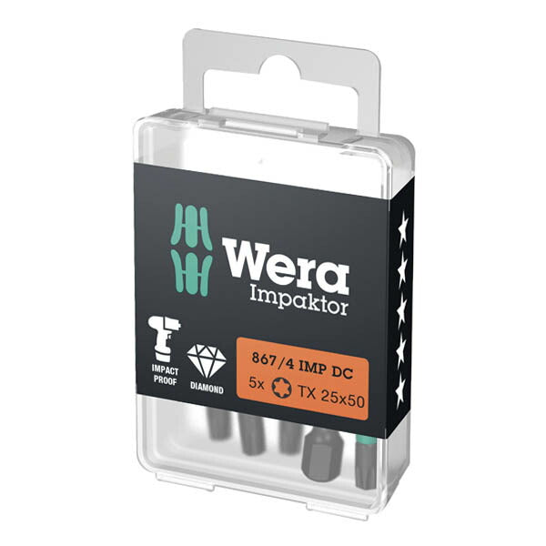 日本正規品 ヴェラ T25x50mm ドライバービット(インパクト用) (057665)(4013288157515) ベラ Wera