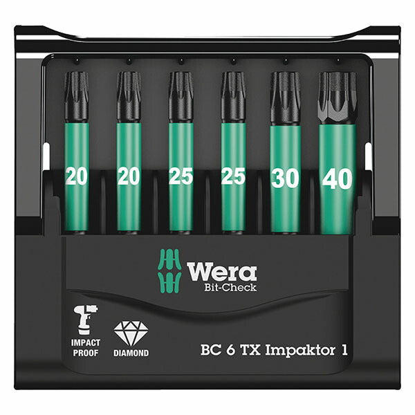 日本正規品 ヴェラ 6本Torxドライバービット(ダイヤコート・インパクト) (057693)(4013288157744) ベラ Wera