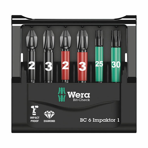 日本正規品 ヴェラ インパクター ビットチェック トルクスビットセット 6点 (057695)(4013288157751) ベラ Wera
