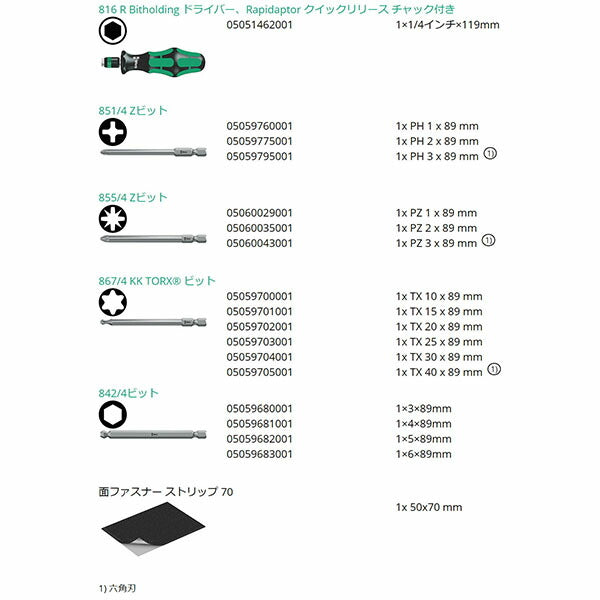 日本正規品 ヴェラ (+ - Pozi Hex Torx)ドライバーセット (059294)(4013288165503) ベラ Wera