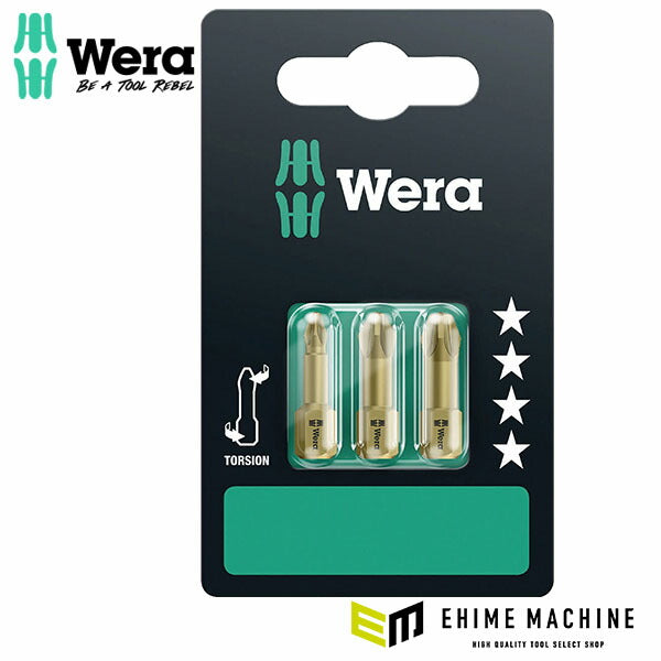 日本正規品 ヴェラ PZ1-3x25mm Pozidrivドライバービットセット (073373)(4013288029669) ベラ Wera