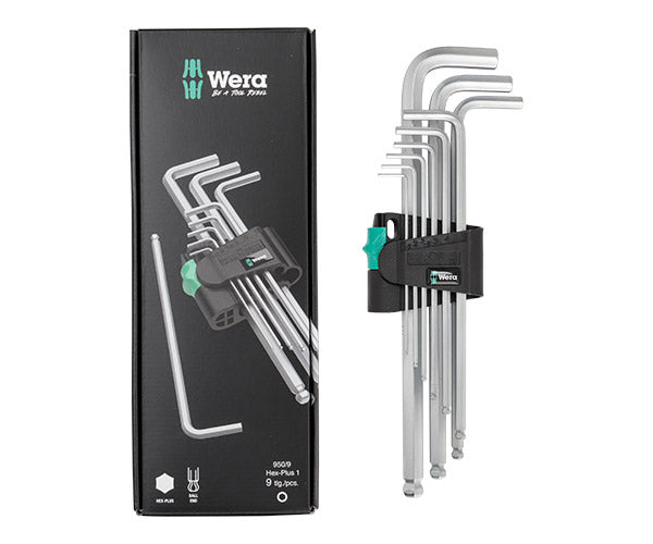 日本正規品 Wera 1.5–10mm/9本組 Hex-Plus 六角レンチセット 950/9 073391(05073391001)ボールポイント レーザー刻印 クリップ付 ヴェラ ベラ