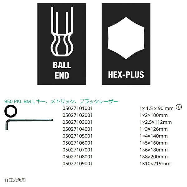 日本正規品 ヴェラ 1.5-10mm /9本組 (Hex-Plus)キーレンチ (073596)(4013288106414) ベラ Wera