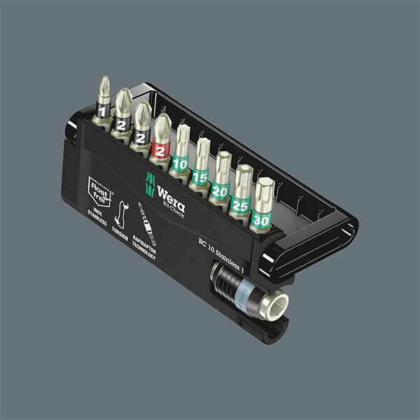 日本正規品 ヴェラ ビットチェック ビットセット ステンレス 10点 SB (073630)(4013288112163) ベラ Wera