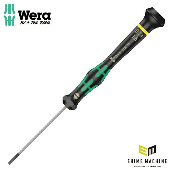 日本正規品 Wera 118003 2035 ブラックポイント早回し精密マイナスドライバー 先端サイズ0.23x1.5mm 05118003001 ヴェラ ベラ