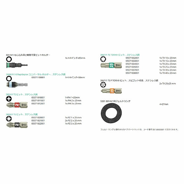 日本正規品 ヴェラ パティオ建設用工具セットT1 17点 (134021)(4013288219510) ベラ Wera