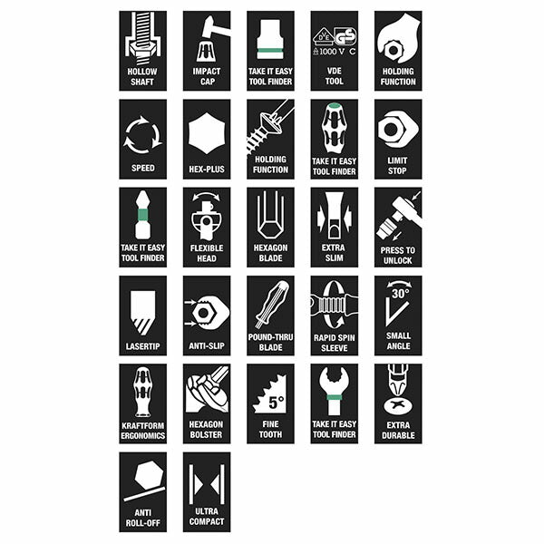 日本正規品 ヴェラ Kコンパクトメンテナンスセット SH1 25点 (135927)(4013288170132) ベラ Wera