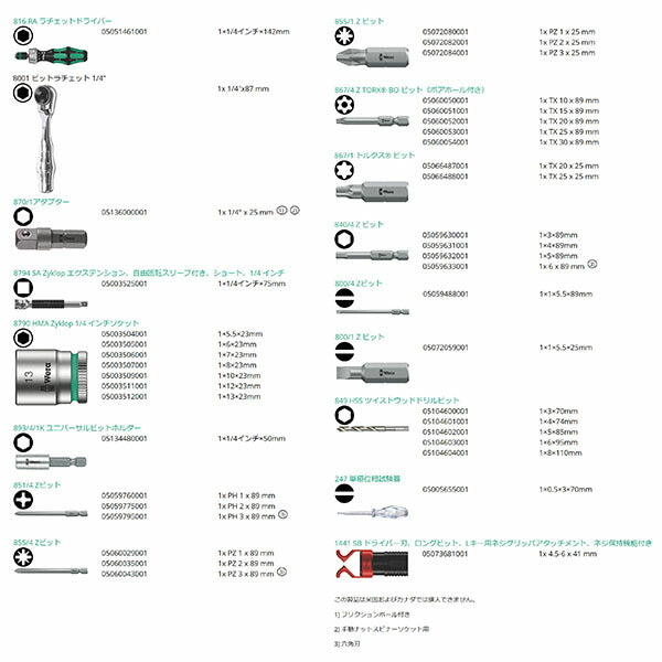 日本正規品 ヴェラ Kコンパクトメンテナンスセット H1 41点 (135939)(4013288178350) ベラ Wera